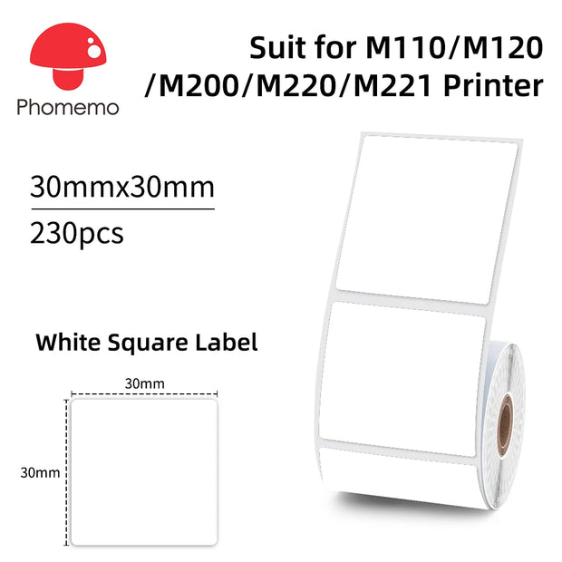 Phomemo M110 Thermal Wireless Label Printer Sticker Mini Printer Barcode Bluetooth Label Maker Price Tag Printers Free APP