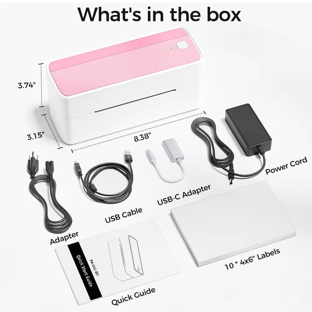 Bluetooth 118Mm Shipping Thermal Label Maker Sticker Printer Portable Address Postage Label Printer Machine Widely Used