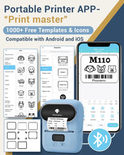 Phomemo M110 Thermal Wireless Label Printer Sticker Mini Printer Barcode Bluetooth Label Maker Price Tag Printers Free APP