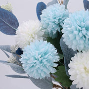 Artificial Flowers with Vase Faux Hydrangea Flower Arrangements for Home Garden Party Wedding Decoration