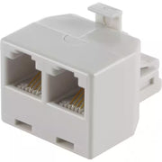 2-Way 4-Conductor Phone Splitter, White