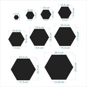 12Pcs Hexagonal Acrylic Mirror Wall Sticker Self Adhesive Mosaic Tile Decals Removable Wall Sticker DIY Home Decoration