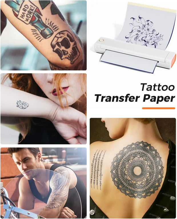 M08F Wireless Tattoo Transfer Stencil Printer Tattoo Transfer Thermal Copier Machine Compatible with Smartphone & PC