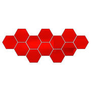 12Pcs Hexagonal Acrylic Mirror Wall Sticker Self Adhesive Mosaic Tile Decals Removable Wall Sticker DIY Home Decoration