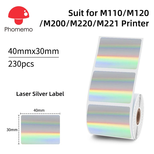 Phomemo M110 Thermal Wireless Label Printer Sticker Mini Printer Barcode Bluetooth Label Maker Price Tag Printers Free APP