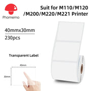 Phomemo M110 Thermal Wireless Label Printer Sticker Mini Printer Barcode Bluetooth Label Maker Price Tag Printers Free APP