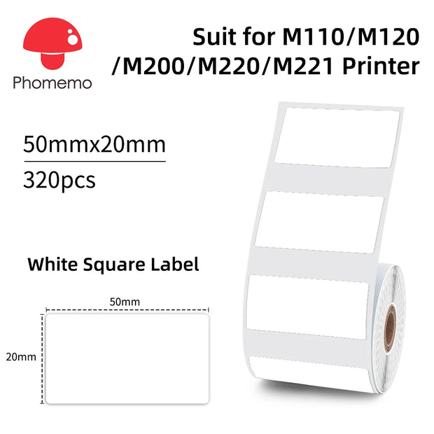 Phomemo M110 Thermal Wireless Label Printer Sticker Mini Printer Barcode Bluetooth Label Maker Price Tag Printers Free APP