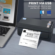 Thermal Printer, 4''X6'' Bluetooth Label Printer for Shipping Packages, Compatible with Windows Smartphone