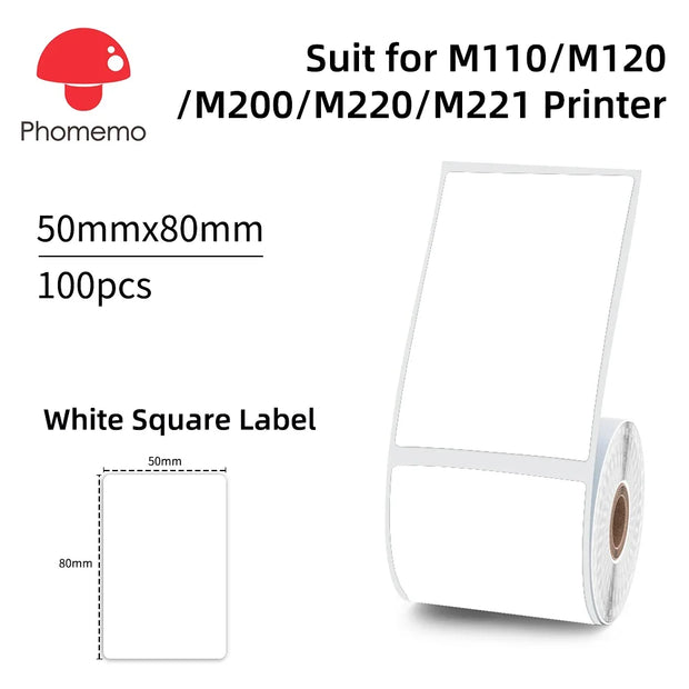 Phomemo M110 Thermal Wireless Label Printer Sticker Mini Printer Barcode Bluetooth Label Maker Price Tag Printers Free APP