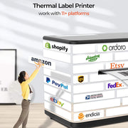 Thermal Label Printer HD 300DPI, 4X6 USB Shipping Label Printer for Shipping Packages Small Business, Shipping Labels with USPS UPS, for Windows Mac