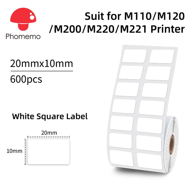 Phomemo M110 Thermal Wireless Label Printer Sticker Mini Printer Barcode Bluetooth Label Maker Price Tag Printers Free APP